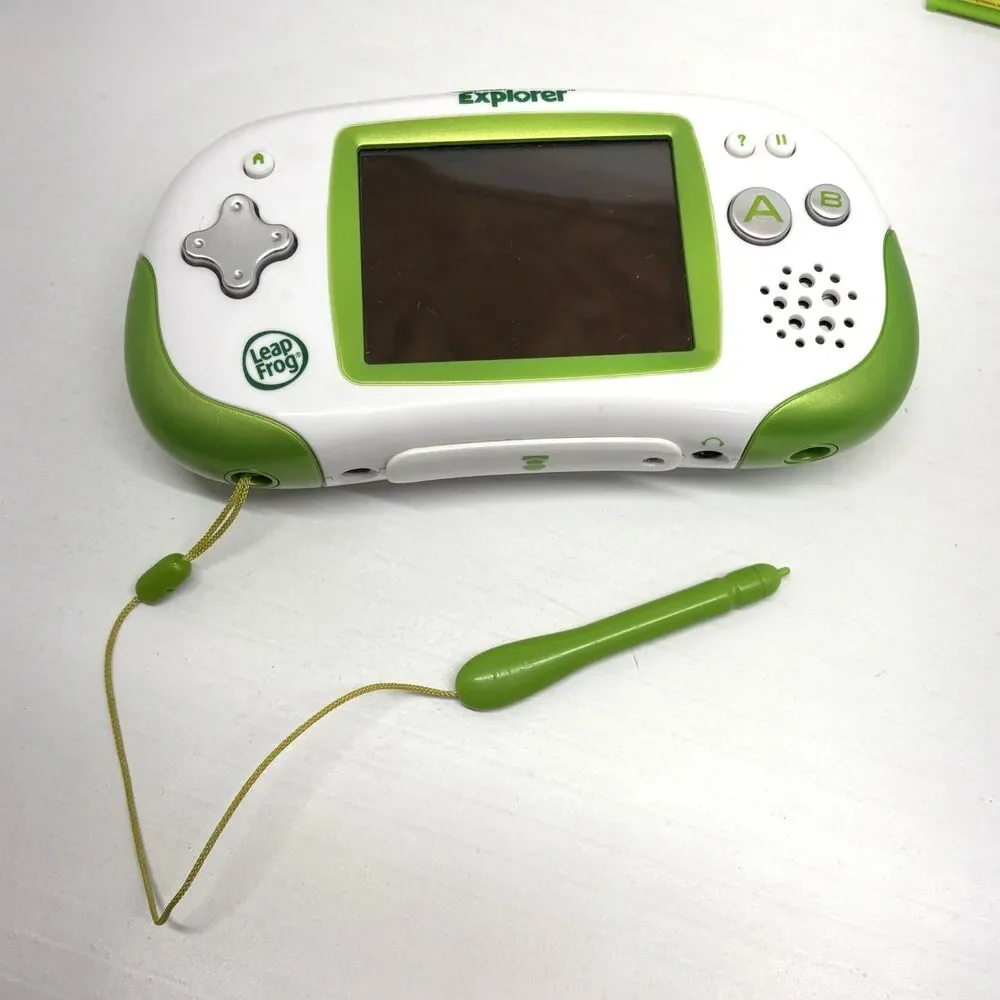 Leapfrog Leapster Explorer 2010 Handheld Game System Tested Works with 9 Games